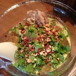 カラシビ味噌らー麺 鬼金棒 - パクチーカレーのカラシビ冷やし麺¥850