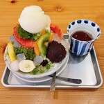 Ammitsuyakafe - あんみつかき氷　小豆抹茶(750円税込)