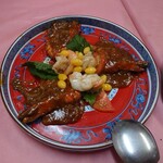 青龍 - ③海老と銀杏のあんかけ