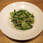 スガハラ - リングイネのジェノベーゼ（栃木 じゃがいも + 米沢 いんげん）