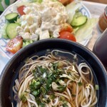 ギョウザとカレーのてっちゃん - そうめんと野菜サラダです