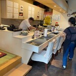 Aizawa - 店内雰囲気、板場とカウンター