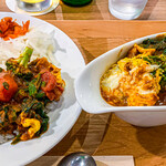 Spice and Vegetable 夢民 - 夢民グリーンカレー＋ポークと玉子 (ライス普通盛) 32ホット
