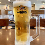 めしや食堂 - 生ビール(ビフォー)