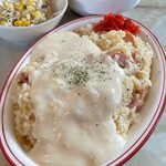 RAZ カフェ&レストラン - にんにくピラフ ホワイトソース