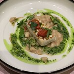 レフ アオキ - 魚メイン：カジキマグロのグリル・トマトコンフィー