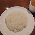 ミスターとフライパン - セットのライスとスープ