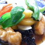 猫猫 - 秋鮭と色々野菜の甘酢餡♪