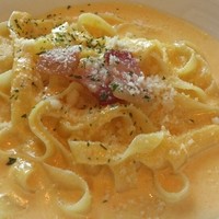 鉄板焼き 銀座 ポルトファーロ 本店 - lunch パンチェッタと人参のクリームパスタ