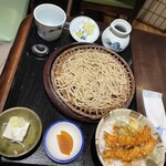 手打そば　まきの - ミニ天丼のセット