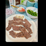 河の家 - ハラミ塩胡椒でソテー　　紅葉おろしポン酢　紫玉ねぎスライスと共に　byまみこまみこ亭