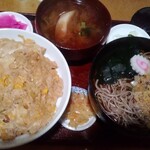 徳寿 - 玉子丼&半たぬきそば