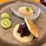 喜扇亭 - とらやき、シャインマスカット、メロンジェラート