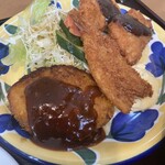 Puchi pan - ハンバーグ　魚フライ　味噌ヒレカツのランチ