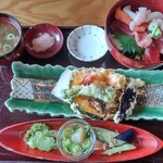 おかえりなさいほうづき - 海鮮ちらし寿司とえび・野菜天定食