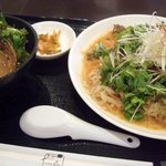 らーめん　江南 - 冷し担々麺セット