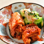 Assortment of 3 types of kimchi