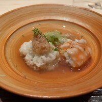 Auberge TOKITO - ④鱧の落とし、すもものソース、レタス