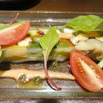 コウジイガラシ オゥレギューム - 【冷たい前菜】　野菜のブレッセ　２色の野菜のソース
