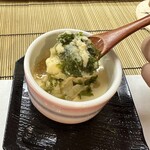 Sushi Okada - フカヒレとアオサの茶碗蒸し