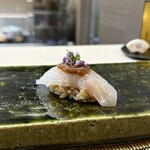 Sushi Okada - アラ-内臓の酒盗のせ-