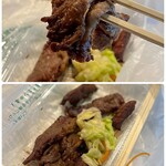 焼肉まんてん - ◯岩手 奥州牛¥1,200…漬けダレのお肉は柔らか〜く、ジューシーでとても美味しいです♡(*´Д｀*)
キャベツとニンジンの浅漬けが、お口直しにちょうどいいお味♪