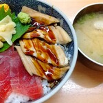 お食事処 たねいち - 穴子・まぐろ丼＆あら汁