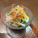 豆皿料理・酒 そばまえ - 揚げ蕎麦サラダ(2023年8月)