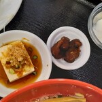 中華料理 食べ福 - 小鉢・漬物・杏仁豆腐