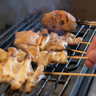 Fresh Daisen chicken grilled over charcoal until aromatic.