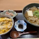 Teuchi Soba Fujimura - かけそば＋ミニ親子丼
                      1000円＋600円