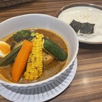東京らっきょブラザーズ - 季節野菜のスープカレー　ご飯小