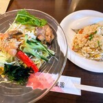 二葉園 - 日替りランチ 冷麺(ゴマ)＆ミニやきめし