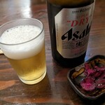 手延べうどん 粉縒 - 瓶ビール