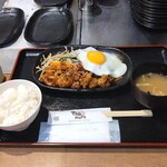 Teppanyaki Tenjin Horumon - ホルモン定食　ご飯は小サイズ