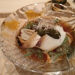 伯雲 - 鮑と蓴菜の蕎麦