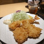 Tonkatsu Murai - ミックス定食(ひれ肉と天然大海老)￥2300