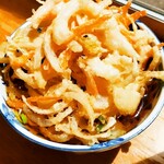 リカースタンド　ベルハウス - かき揚げ天そば