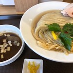 めん処 きよ洲 - 貝汁昆布水芳醇つけ麺1000円税込いわぎんアプリのクーポンで大盛り無料！