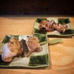 紫檀 手打ち蕎麦と焼鳥 - ねぎまと豚串