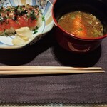和食 浜木綿 - 手こね寿司（鮪）をチョイス。酢飯がとても美味しい。