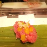 立食い寿司 根室花まる - とろたく握り
