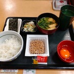 なか卯 - 納豆朝食（ごはん小盛）［340円］