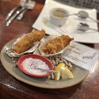 BELON 渋谷店 - ④剥きたて殻付き牡蠣フライ 1P 420円×2