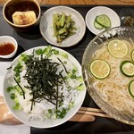 シトロン食堂 - すだち素麺定食（しらすご飯）