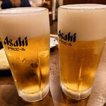 キテヤ - 令和5年8月
生ビールセット 税込1100円
生ビール1杯＋おすきな串カツ4本＋おつまみ1品