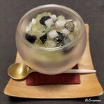 御料理 寺沢 - ブルーベリーと梨とクリームチーズのブランマンジェ