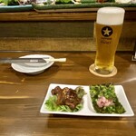 Gamaekisakaba Bossa - とり生ビールにお通し