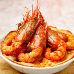 red shrimp gratin