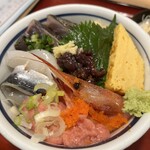 築地食堂源ちゃん - 日替わり海鮮丼セット1180円